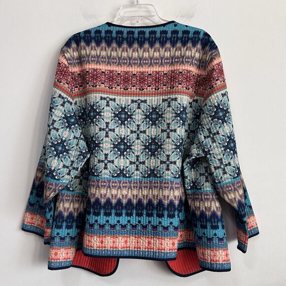 Catherines Quilted Reversible Lightweight Open Jacket Womens Plus 3X Petite - Picture 9 of 10